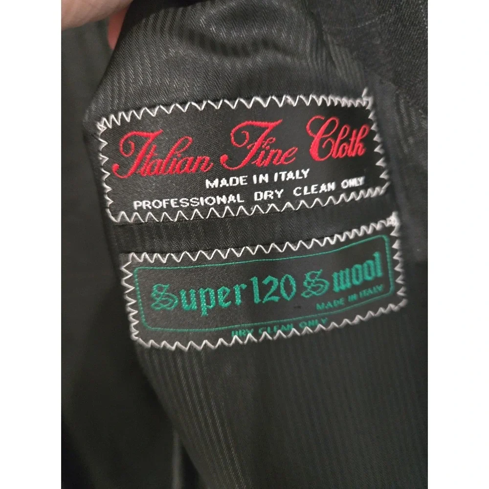 Classics By Zanetti Super 120 Wool 50L, US 40L Blazer Jacket Made Italy Charcoal